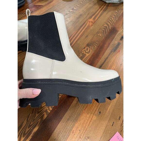 Open Edit Waterproof Platform Combat Boots Size  6.5 - Picture 5 of 8